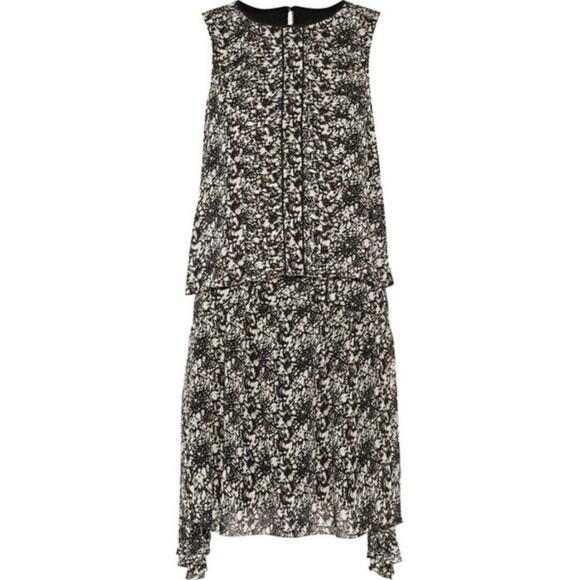 NWT Belstaff Lindsey Asymmetrical Layered Chiffon Dress IT 44 US 8/10 $1195 - Picture 1 of 7